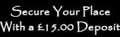 Deposits for Ghost Hunts only &pound;15.00